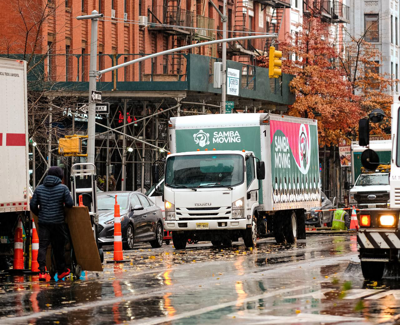 samba moving truck on new york streets